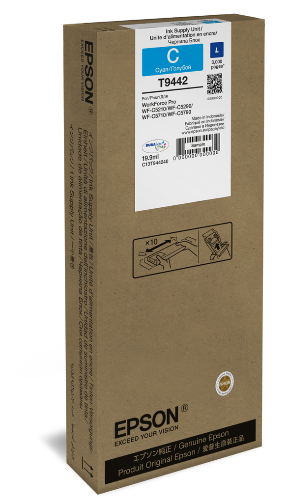 Epson T9442 / C13T944240 cyan ink cartridge, 3,000 pages