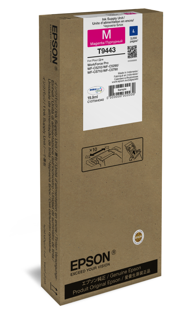 Tintenpatrone Epson T9443 / C13T944340 Magenta, 3.000 Seiten