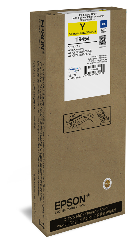 Epson T9454 / C13T945440 yellow XL ink cartridge, 5,000 pages