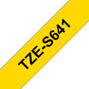 Brother Schriftband extra stark klebend TZe-S641 / TZES641, schwarz auf gelb, 18 mm x 8 m