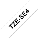 Ruban de sécurité Brother TZe-SE4 / TZESE4, noir sur blanc, 18 mm x 8 m