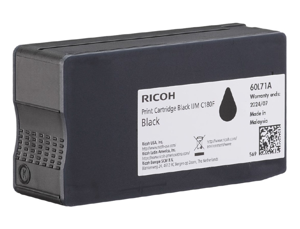 [408517] Tintenpatrone Ricoh C180BK / 408517 Schwarz, 2.000 Seiten