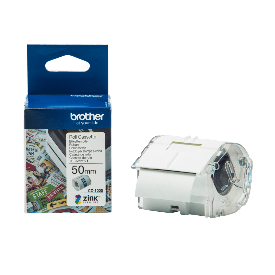 [CZ1005] Rouleau d'étiquettes couleur Brother CZ-1005 / CZ1005, 50 mm x 5 m