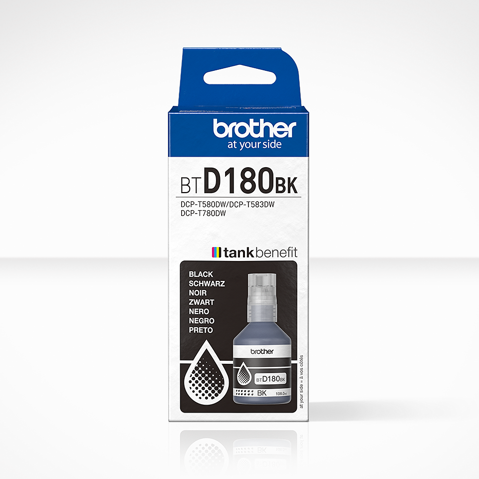 Brother BT-D180BK / BTD180BK black ink bottle, 7,500 pages