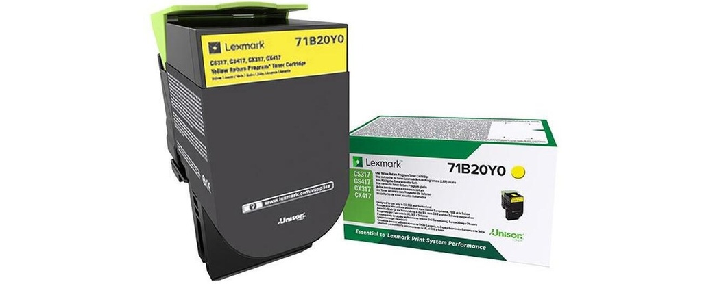 Toner Lexmark 71B20Y0 jaune