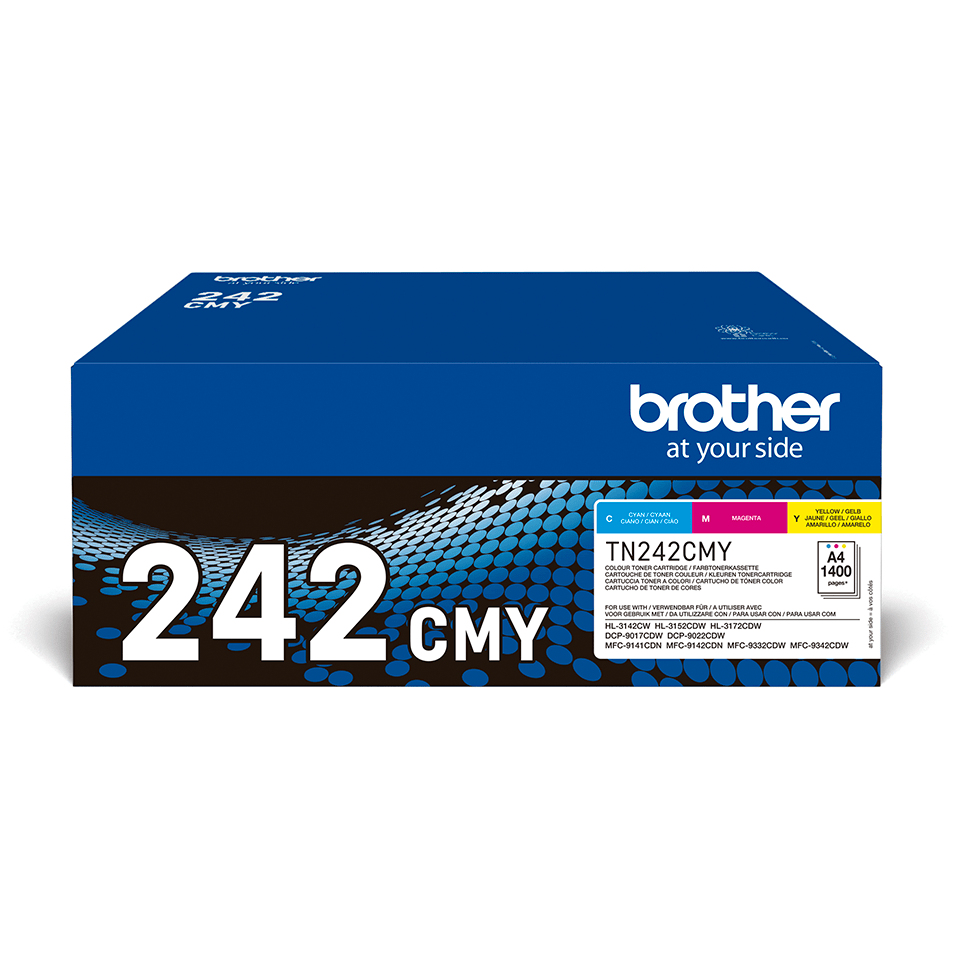 [TN242CMY] Pack toners Brother TN-242CMY / TN242CMY, 3 couleurs, 3 x 1 400 pages