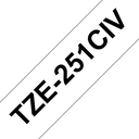 Brother Schriftband laminiert TZe-251CIV / TZE251CIV, schwarz auf weiß, 24 mm x 8 m