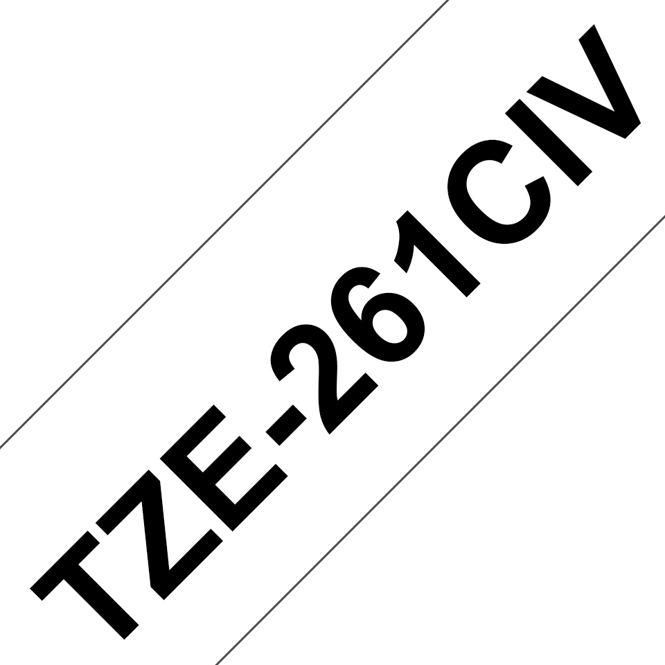 [TZE261CIV] Ruban laminé Brother TZe-261CIV / TZE261CIV, noir sur blanc, 36 mm x 8 m