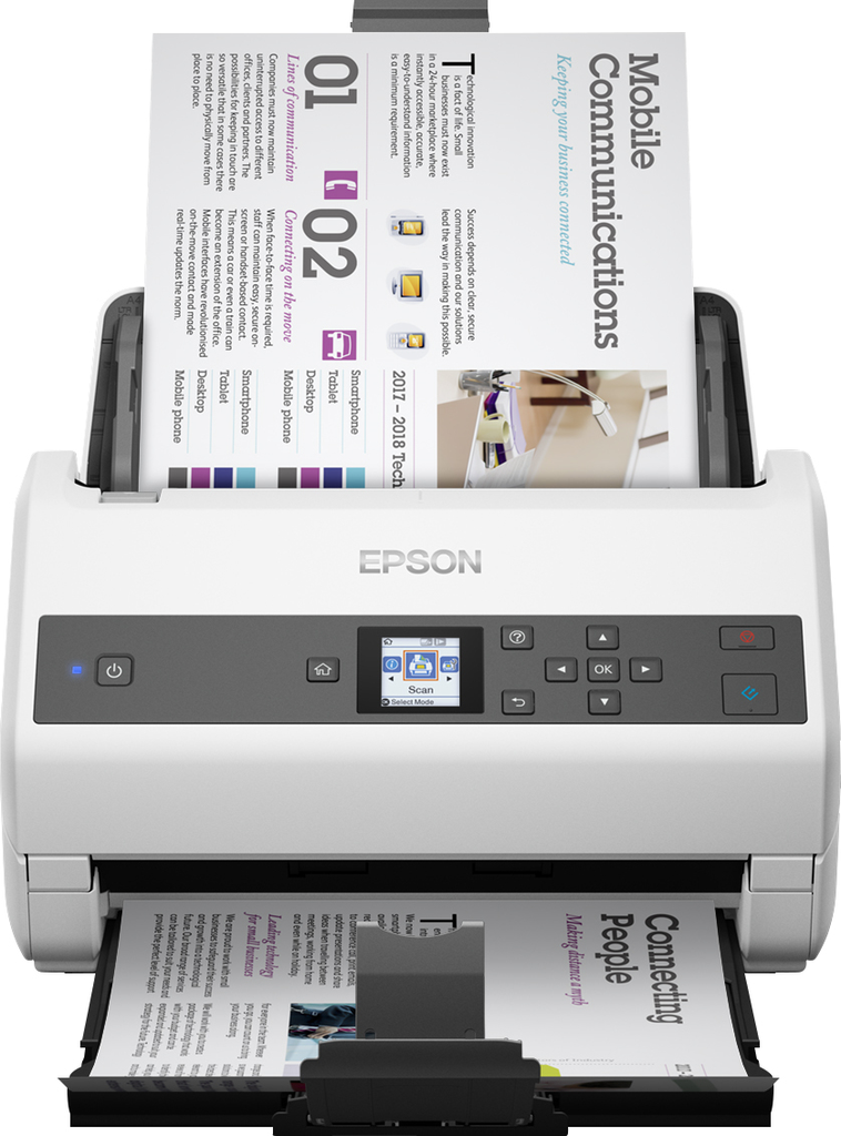 [B11B250401] Epson WorkForce DS-870 document scanner, A4, 65 ppm, duplex, 100-sheet feeder
