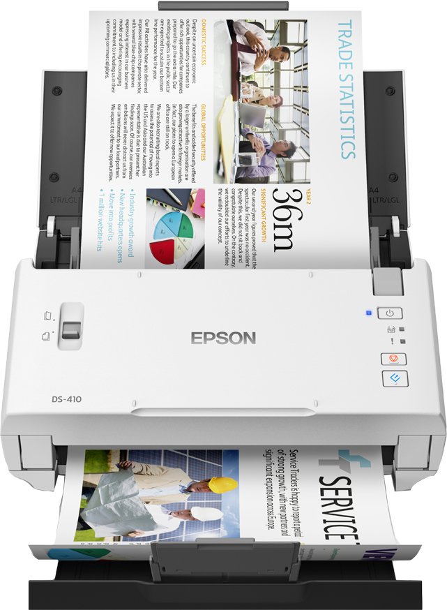 [B11B249401] Epson DS-410 Dokumentenscanner, A4, 26 S./Min.