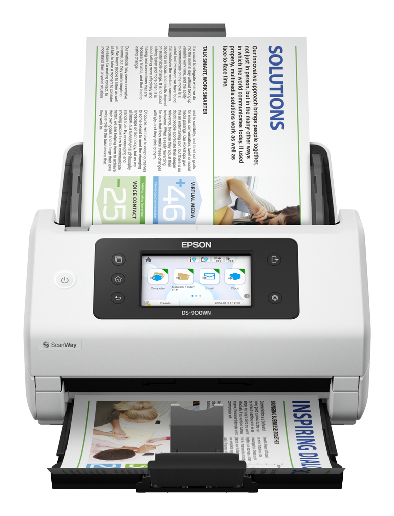 [B11B276401] Scanner de documents Epson DS-900WN, A4, 70 ppm