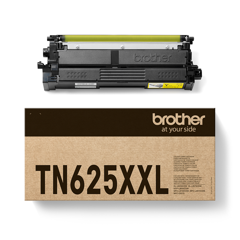 Brother Toner TN-625XXLY / TN625XXLY Gelb XXL, 6.500 Seiten