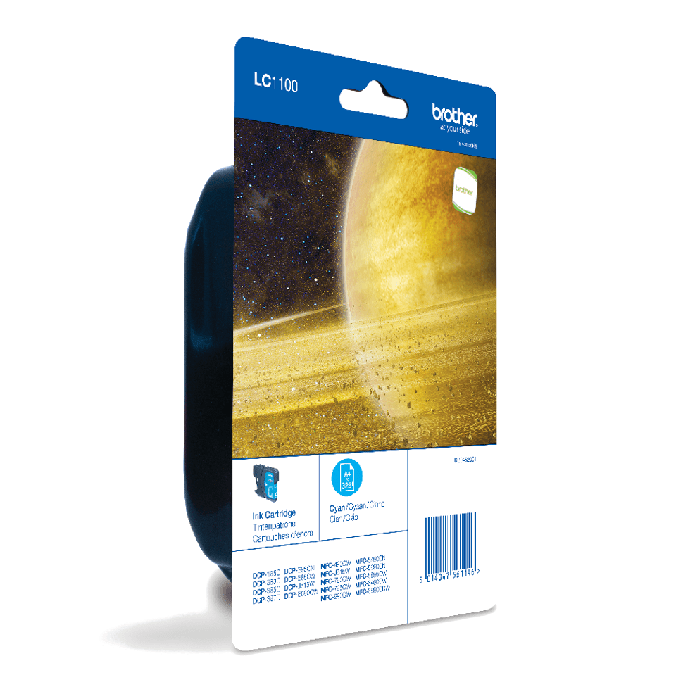 Brother Tintenpatrone LC-1100CBP / LC1100CBP Cyan, 325 Seiten