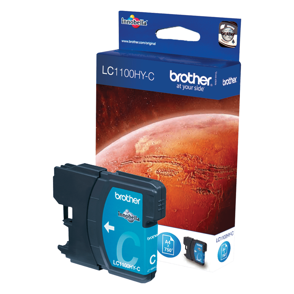 Brother LC-1100HYC / LC1100HYC cyan ink cartridge XL, 750 pages