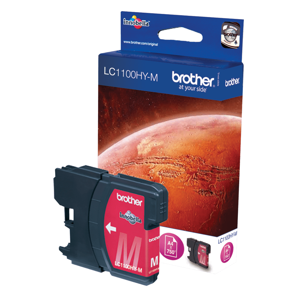 Cartouche d'encre Brother LC-1100HYM / LC1100HYM magenta XL, 750 pages