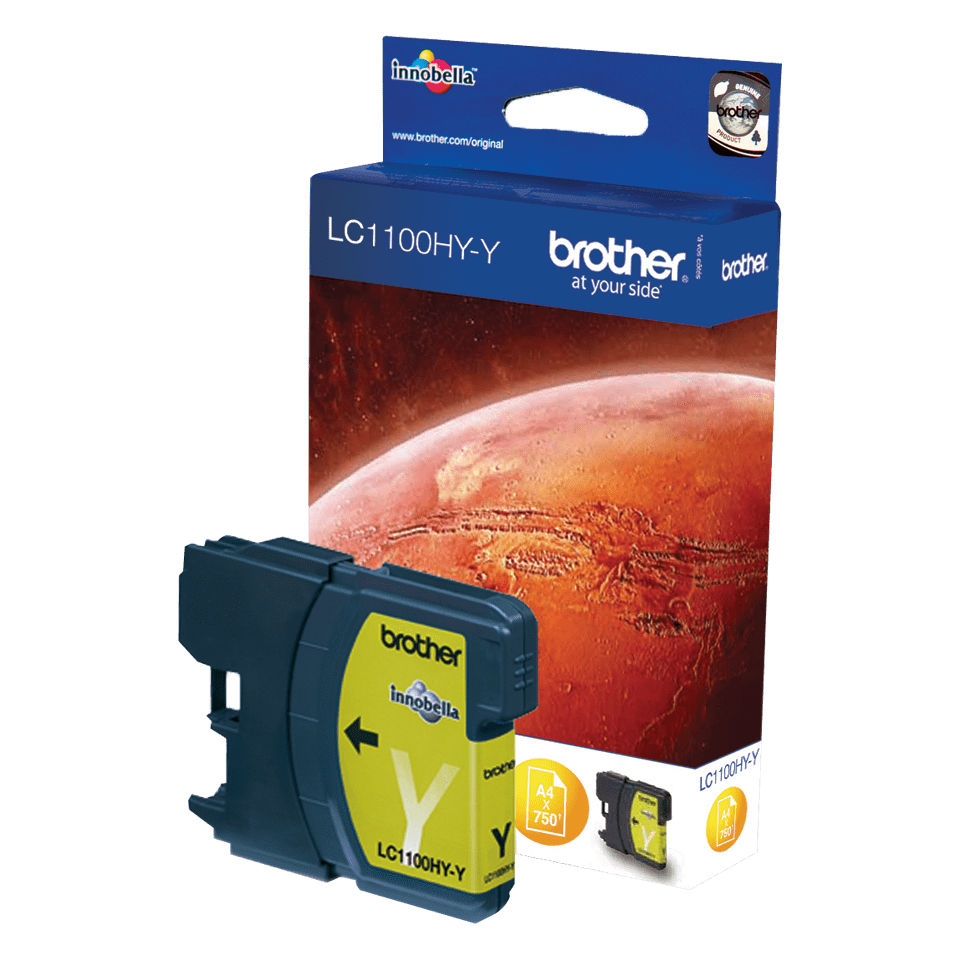 Brother Tintenpatrone LC-1100HYY / LC1100HYY Gelb XL, 750 Seiten