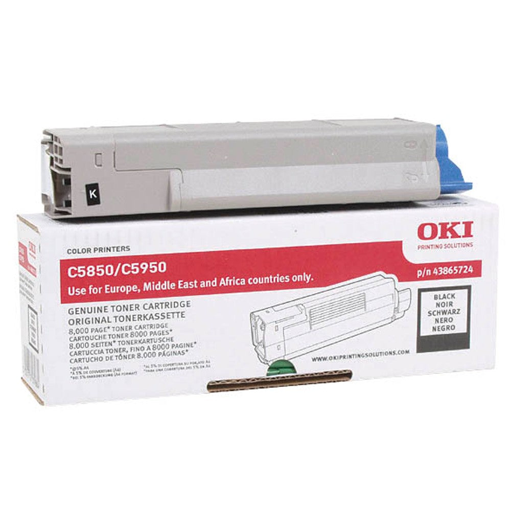 [43865724] Toner OKI 43865724 noir, 8 000 pages