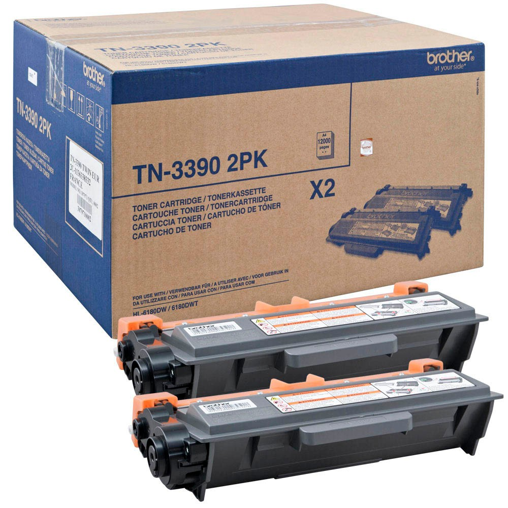 Brother TN3390TWIN black toner, 12,000 pages