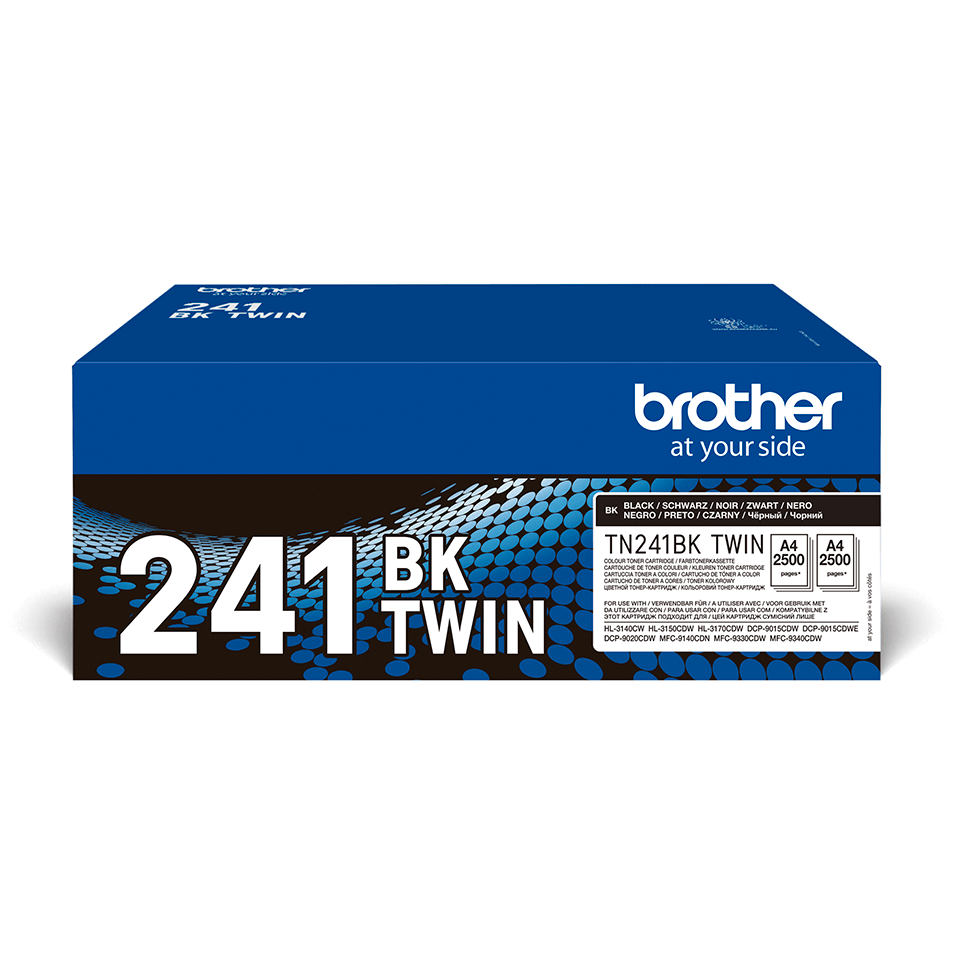 [TN241BKTWIN] Pack 2 toners Brother TN-241BKTWIN / TN241BKTWIN noir, 2 x 2 500 pages
