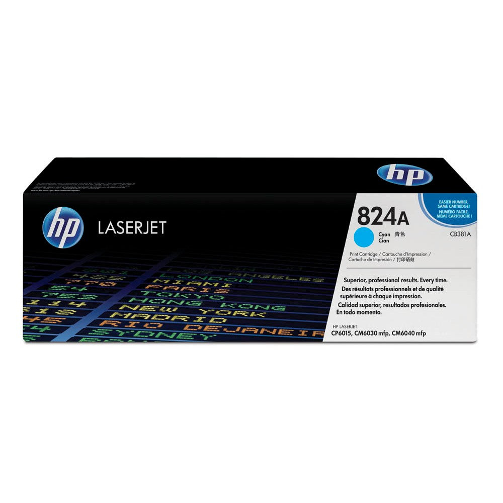 HP 824A cyan toner, 21,000 pages
