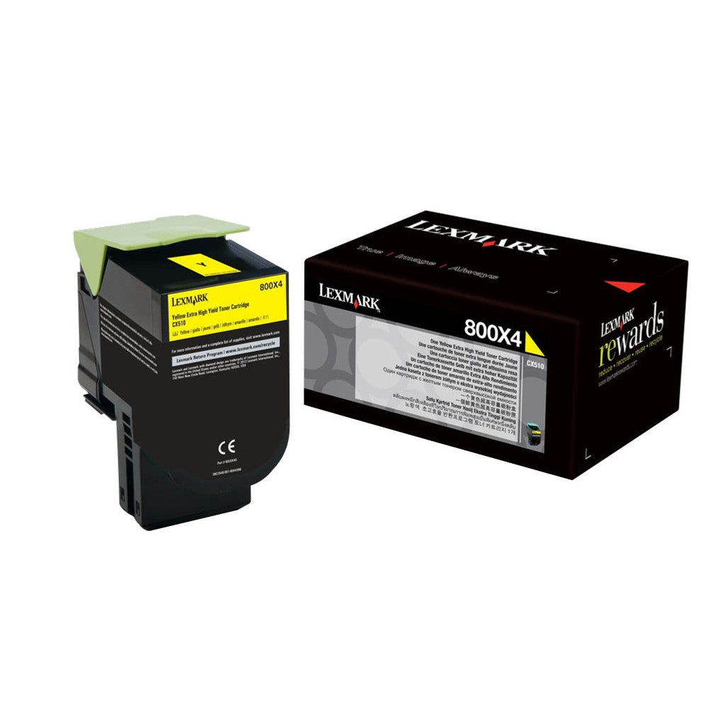 [80C0X40] Toner Lexmark 80C0X40 jaune, 4 000 pages