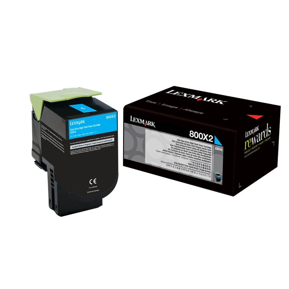 Toner Lexmark 80C0X20 Cyan, 4.000 Seiten