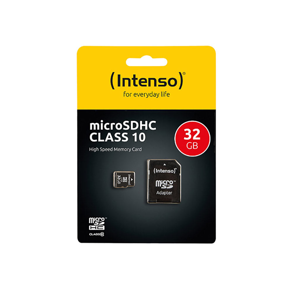 [3413480] Intenso 3413480 Class 10 microSDHC memory card, 32 GB, SD adapter