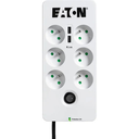 Eaton Protection Box 6-fach-Steckdosenleiste mit Überspannungsschutz, 2 USB-Anschlüsse, 1,5 m
