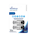 Clés USB 2.0 MediaRange Flexi Flash Drive, 32 Go, lot de 2