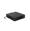 SAGA SGDK-330 Kompakte Kassenschublade mit automatischer Öffnung, 330 x 360 x 80 mm, 4 Scheine / 8 Münzen, Schwarz