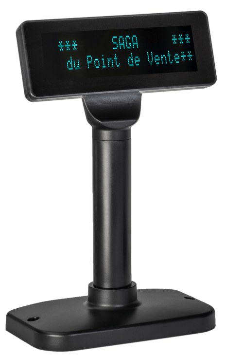 [SGDP240] SAGA SGDP-240 Zweizeilige Kundenanzeige mit Standfuß, VFD 2 x 20 Zeichen, USB, ESC/POS