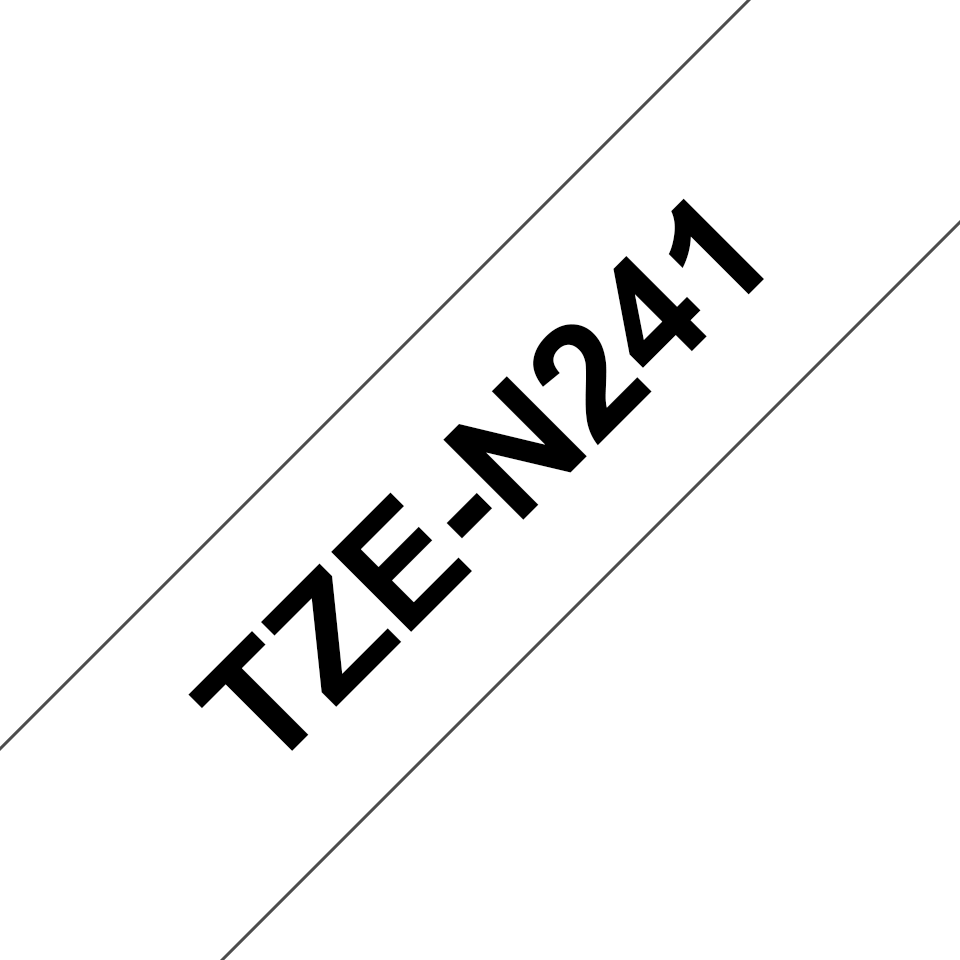 Brother Schriftband unlaminiert TZe-N241 / TZEN241, schwarz auf weiß, 18 mm x 8 m