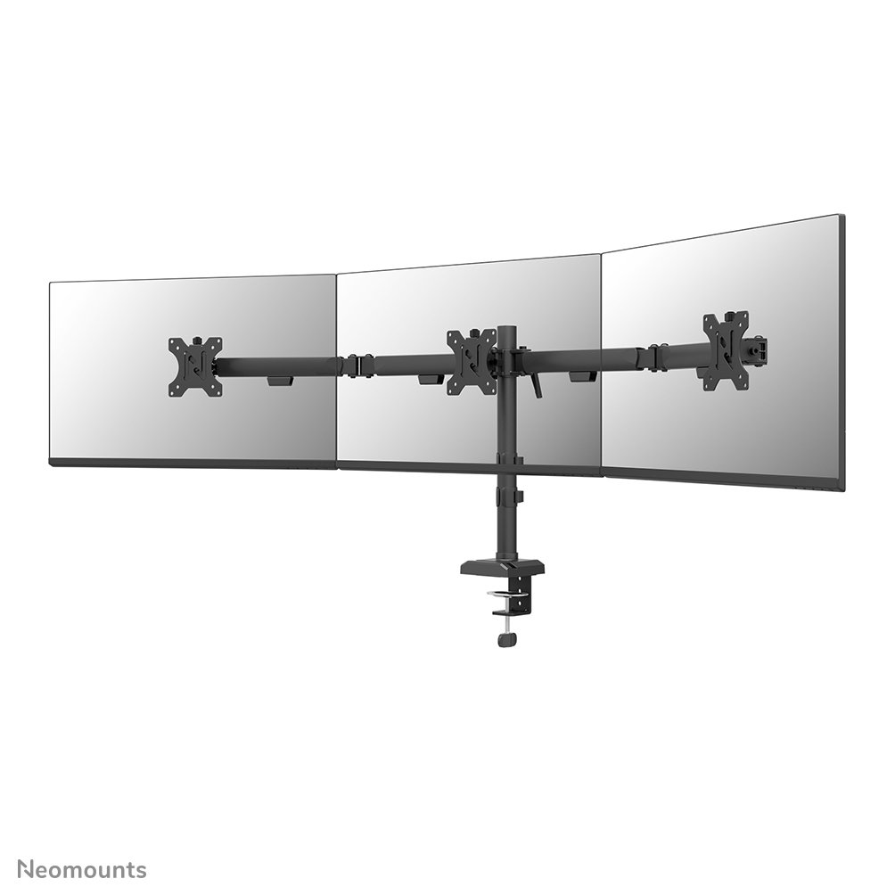 [DS60600BL3] Neomounts DS60-600BL3 Monitorarm, 10 bis 27 Zoll, bis 6 kg, 3 Bildschirme, VESA 75x75 bis 100x100