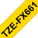 Brother Flexi-Tape TZe-FX661 / TZEFX661, schwarz auf gelb, 36 mm x 8 m