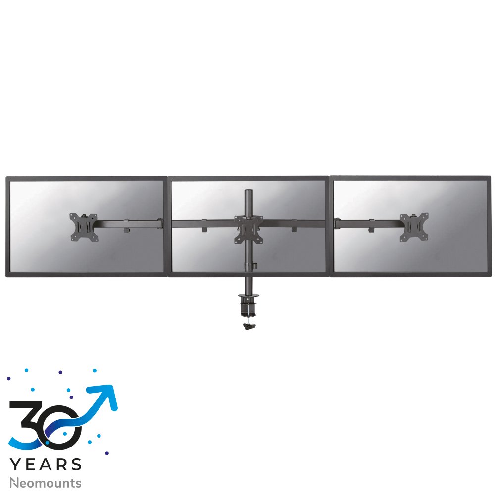 [FPMAD550D3BLACK] Neomounts FPMA-D550D3BLACK monitor arm, 10 to 27 inch, up to 6 kg, 3 screens, VESA 75x75 to 100x100