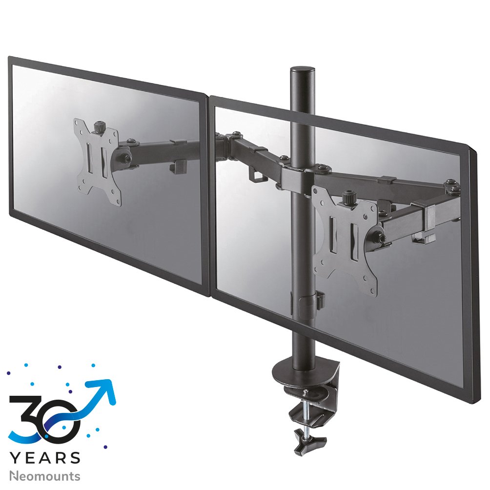 [FPMAD550DBLACK] Bras support d'écran Neomounts FPMA-D550DBLACK, 10 à 32 pouces, jusqu'à 8 kg, 2 écrans, VESA 75x75 à 100x100