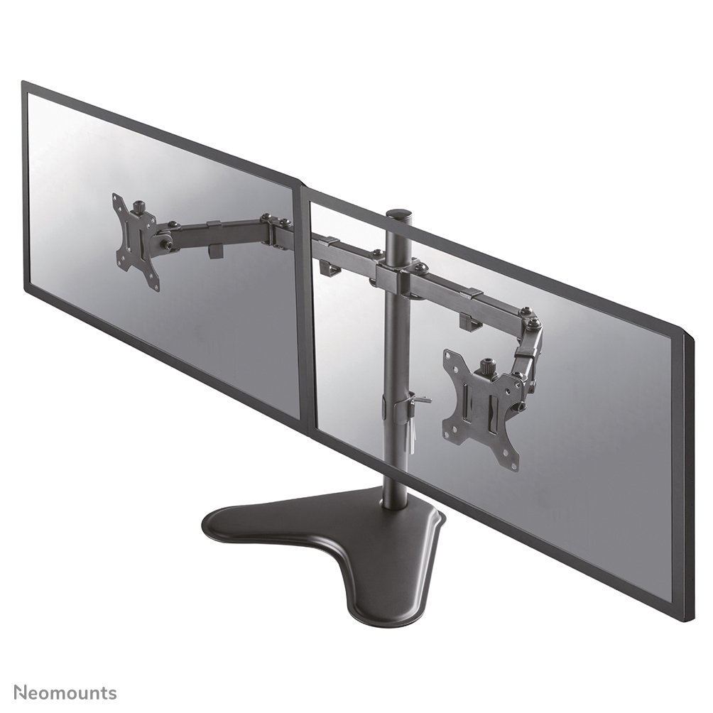 Pied support d'écran Neomounts FPMA-D550DDBLACK, 10 à 32 pouces, jusqu'à 8 kg, 2 écrans, VESA 75x75 à 100x100