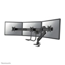 Neomounts NM-D775DX3BLACK Monitorarm, 17 bis 27 Zoll, bis 6 kg, 3 Bildschirme, VESA 75x75 bis 100x100
