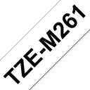 Brother TZe-M261 / TZEM261 matte laminated tape, black on matte white, 36 mm x 8 m