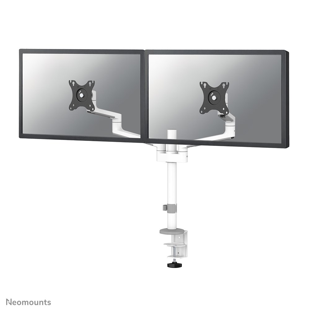 Neomounts DS60-425WH2 monitor arm, 17 to 27 inch, up to 8 kg, 2 screens, VESA 75x75 to 100x100