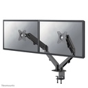 Bras support d'écran Neomounts DS70-700BL2, 17 à 27 pouces, jusqu'à 7 kg, 2 écrans, VESA 75x75 à 100x100