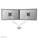 Bras support d'écran Neomounts DS70S-950WH2, 17 à 35 pouces, jusqu'à 18 kg, 2 écrans, VESA 75x75 à 100x100