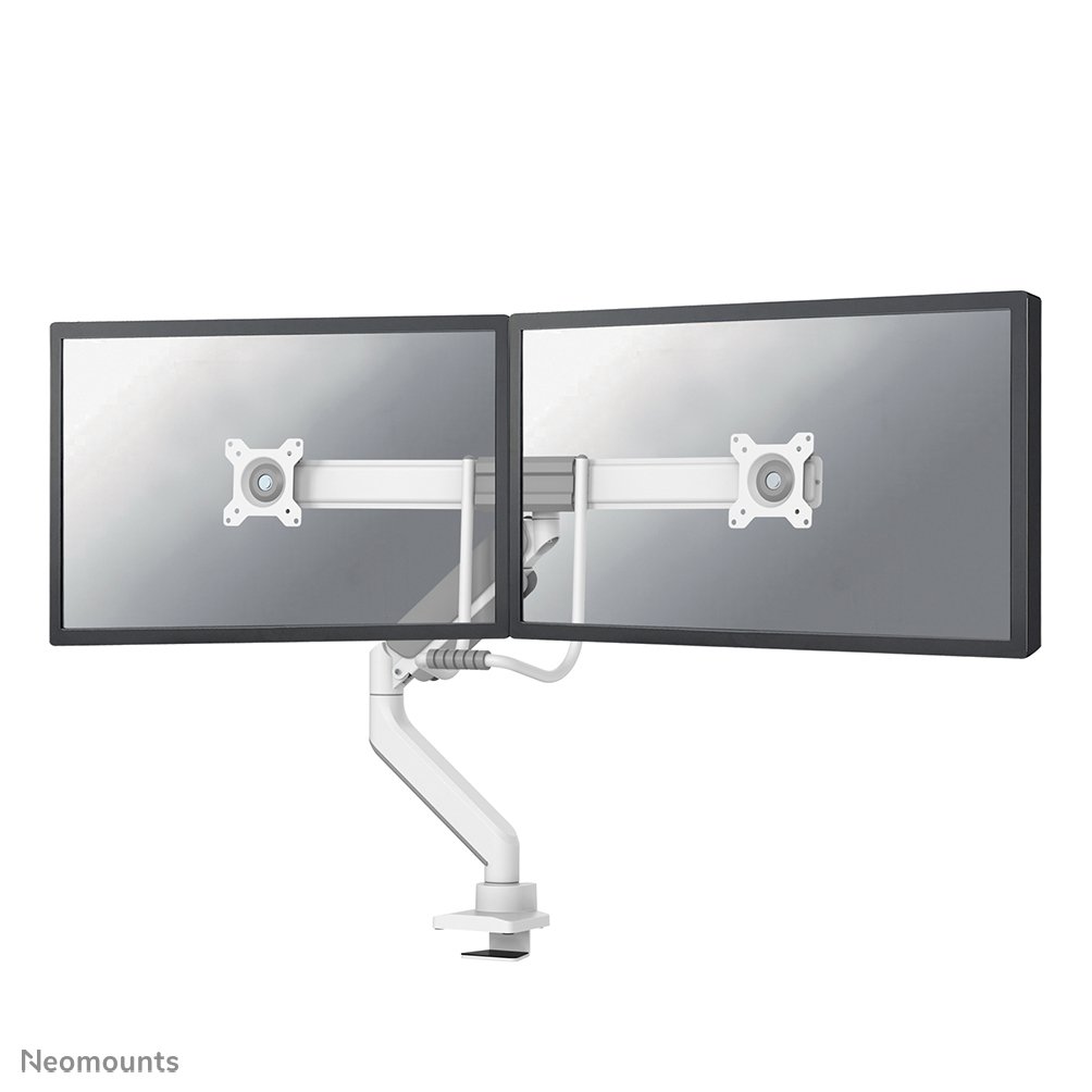 Neomounts DS75-450WH2 Monitorarm, 17 bis 32 Zoll, bis 8 kg, 2 Bildschirme, VESA 75x75 bis 100x100