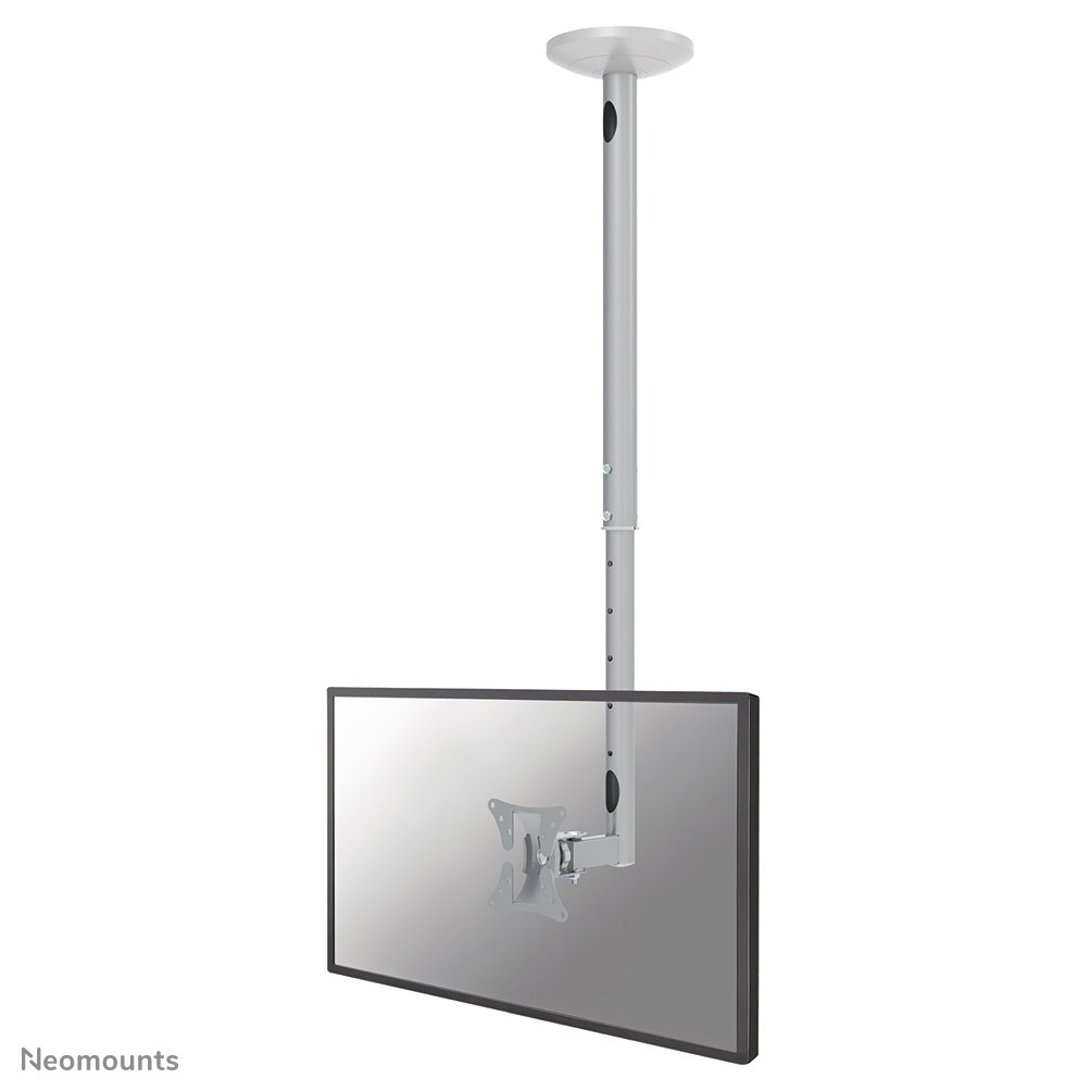 Neomounts FPMA-C050SILVER Deckenhalterung, 10 bis 30 Zoll, bis 20 kg, VESA 50x50 bis 100x100, Neigen, Schwenken