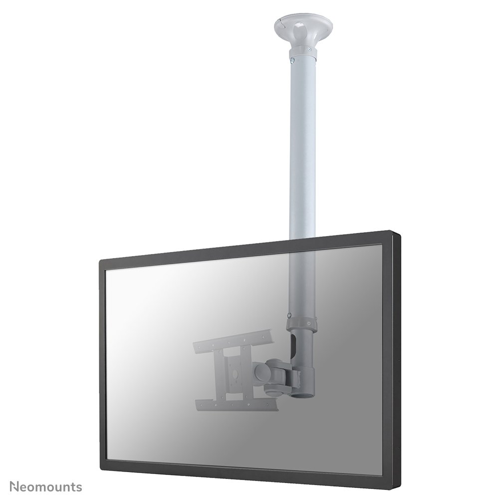 [FPMAC100SILVER] Neomounts FPMA-C100SILVER ceiling mount, 10 to 30 inch, up to 12 kg, VESA 75x75 to 200x100, Tilt, Rotate, Swivel