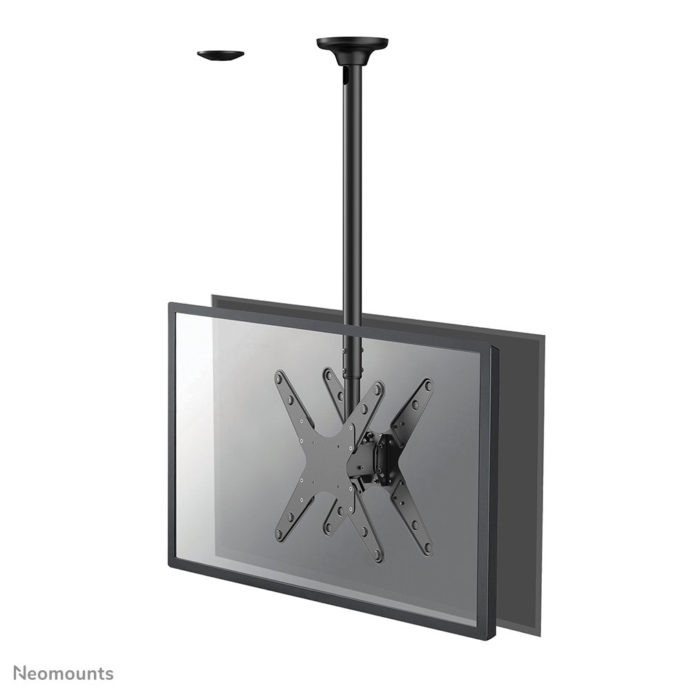 Neomounts FPMA-C340DBLACK ceiling mount, 32 to 75 inch, up to 50 kg, 2 screens, VESA 100x100 to 400x400