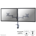 Neomounts FPMA-D1330DSILVER Monitorarm, 10 bis 27 Zoll, bis 9 kg, 2 Bildschirme, VESA 75x75 bis 100x100