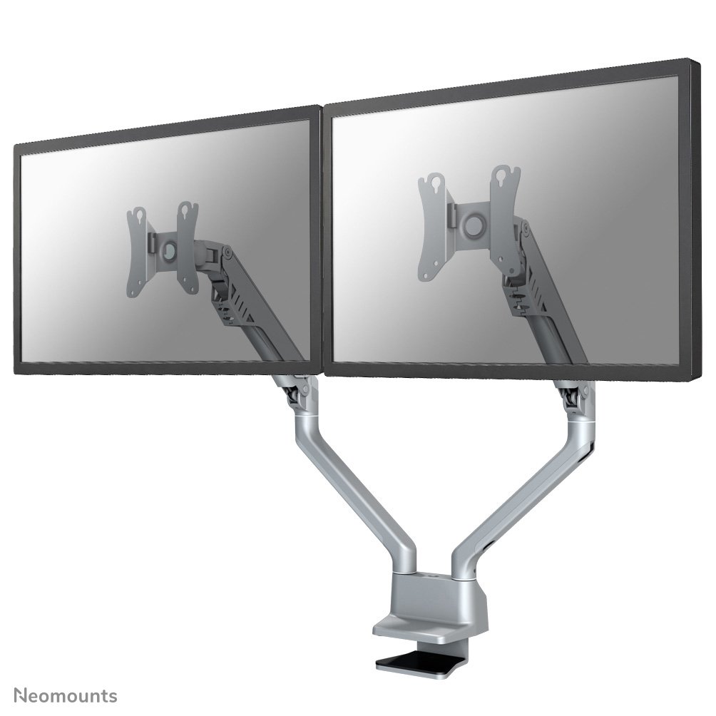 [FPMAD750DSILVER] Neomounts FPMA-D750DSILVER monitor arm, 10 to 32 inch, up to 8 kg, 2 screens, VESA 75x75 to 100x100