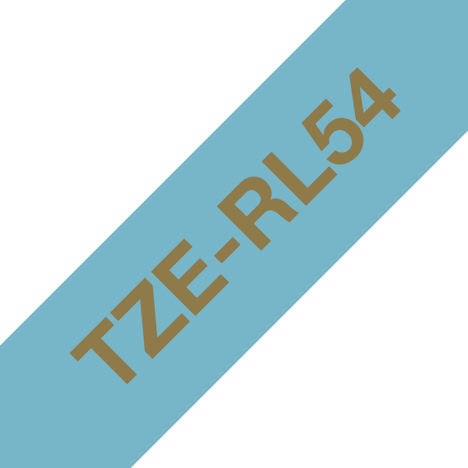 Brother Satinband TZe-RL54 / TZERL54, gold auf hellblau, 24 mm x 4 m