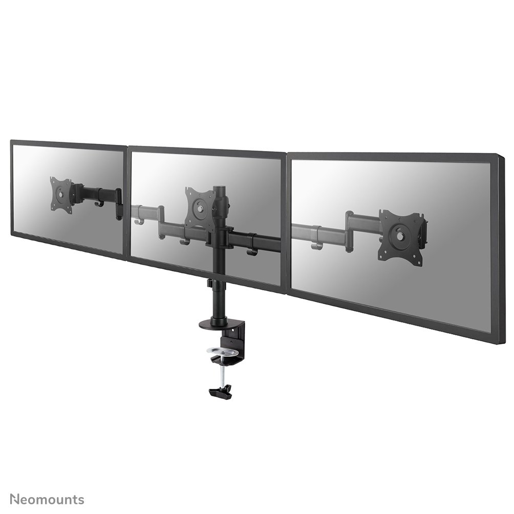 Neomounts NM-D135D3BLACK Monitorarm, 10 bis 27 Zoll, bis 8 kg, 3 Bildschirme, VESA 75x75 bis 100x100